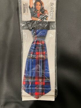 Blue Red Plaid Necktie for Men and women